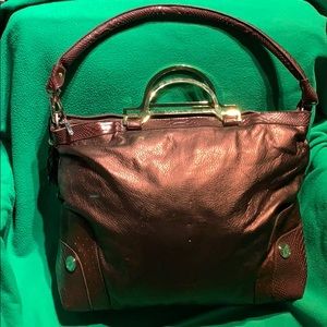 Jennifer Moore travel bag with silk interior.